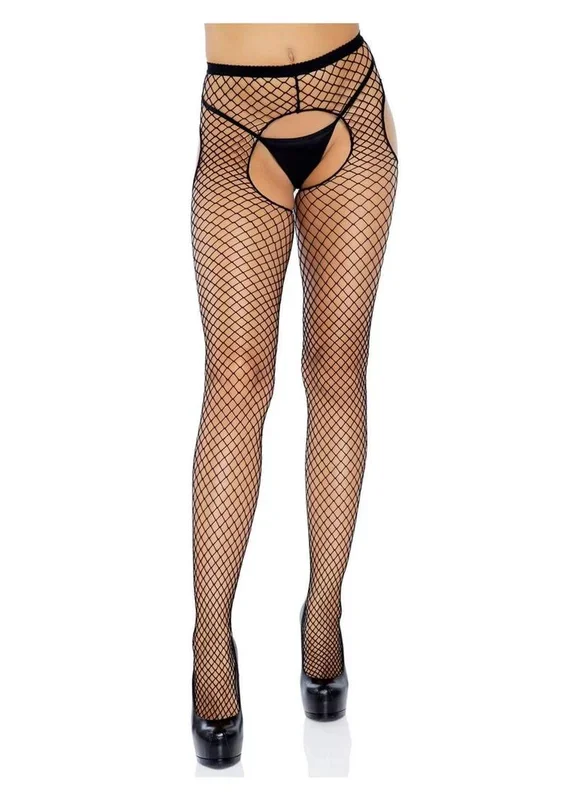 Leg Avenue Crotchless Garter Pantyhose