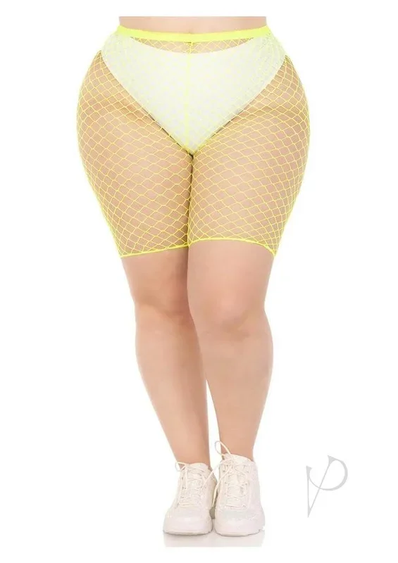 Leg Avenue Plus Size Industrial Net Biker Shorts 1X 2X