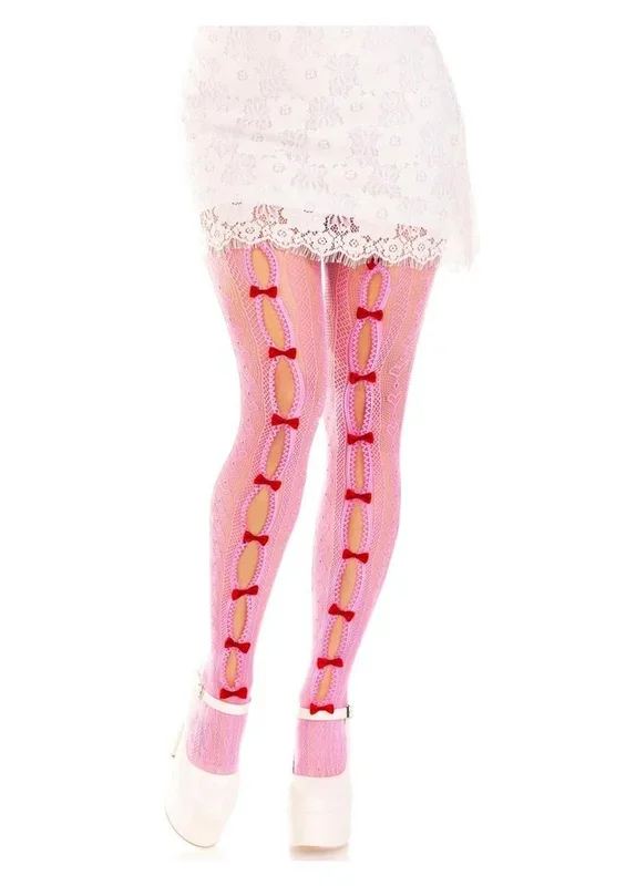 Leg Avenue Sweetheart Striped Net Tights