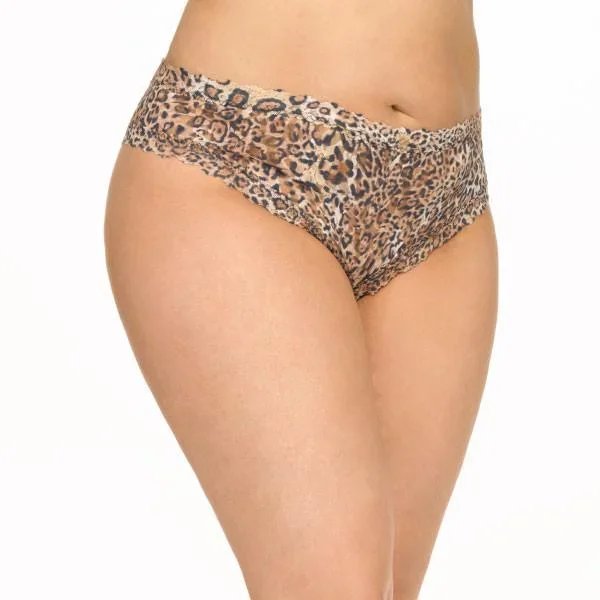 Leopard Nouveau – Plus Size Crotchless Cheeky Hipster – Size