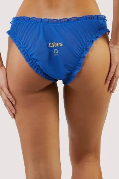Libra Chiffon Star Sign Panty – Cobalt Blue –