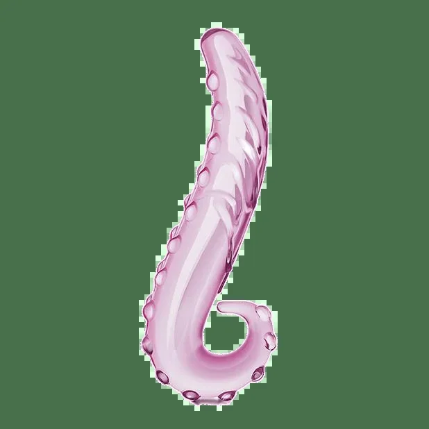 Lick It Textured 6″ Glass Dildo