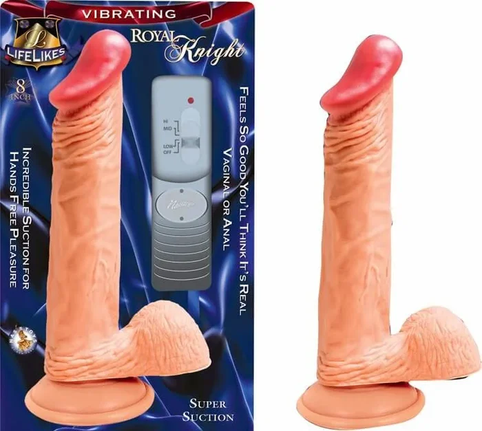 Lifelikes Royals Knight 8-Inch Flesh Vibrating Dong – Realistic Pleasure for Intense Satisfaction