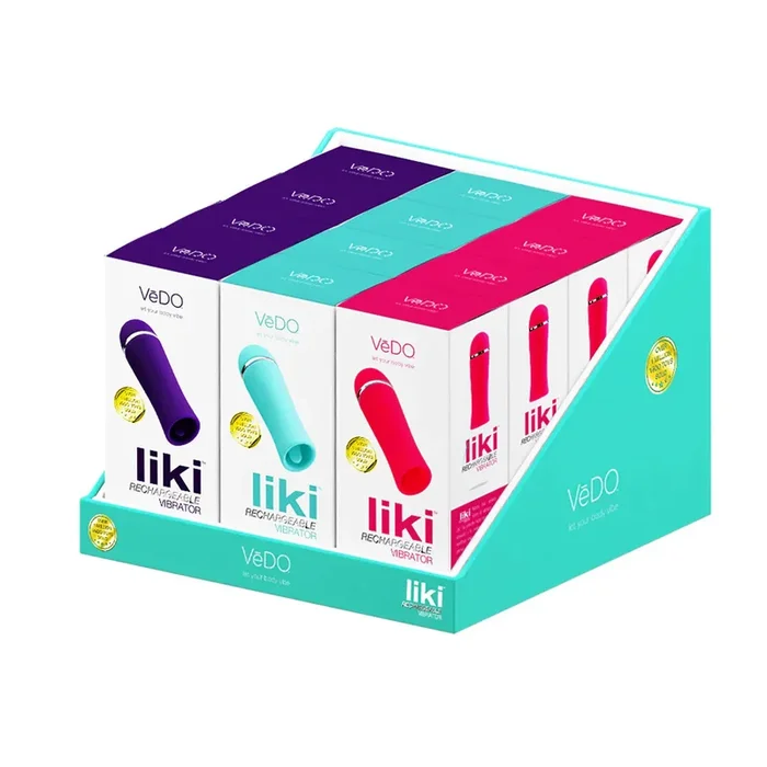 Liki Rechargeable Flicker Vibe – 12 Piece Assorted Display