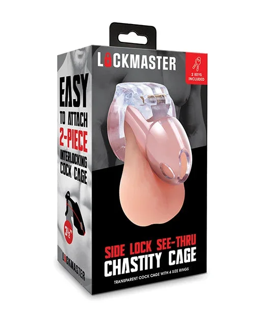 Lockmaster 3.5″ Side Lock See Thru Chastity Cage – Clear