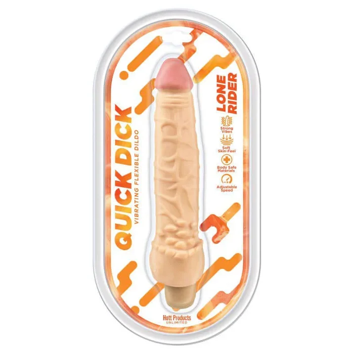 Lone Rider Quick Dick Vibrating Flex Dildo 6 Inch
