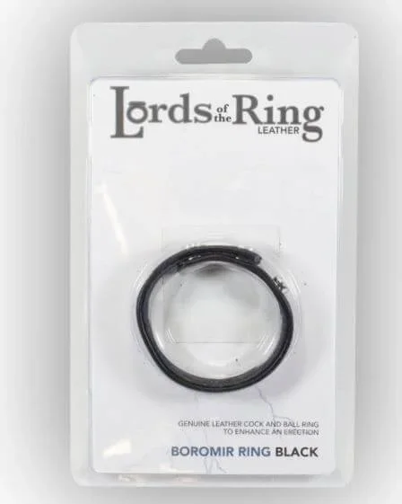 Lords of The Ring Boromir Leather Cock Ring Black