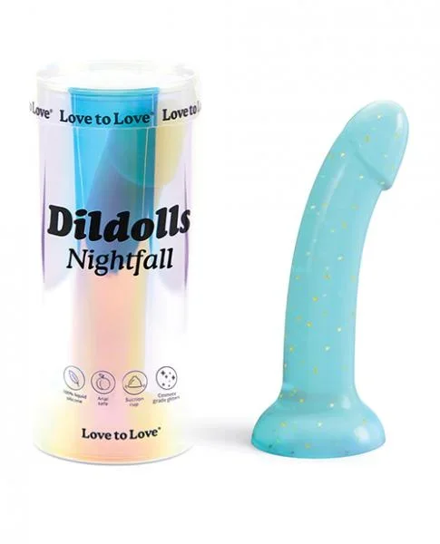 Love to Love Curved Suction Cup Dildolls Nightfall – Blue