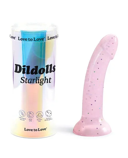 Love To Love Curved Suction Cup Dildolls Starlight – Pink