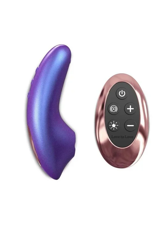Love to Love Dreamer Silicone Rechargeable Sense Touch Vibrator with Remote – Iridescent Night