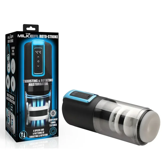 LoveBotz The Milker Roto-Stroke – USB Rechargeable Thrusting & Rotating Male Masturbator