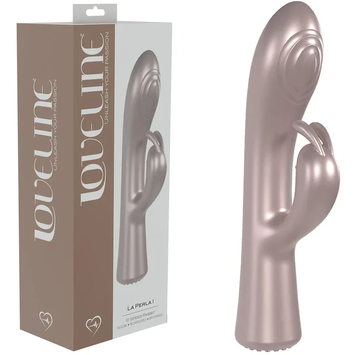 LOVELINE La Perla I – Pink – Pearlescent Pink 19.2 cm USB Rechargeable Rabbit Vibrator