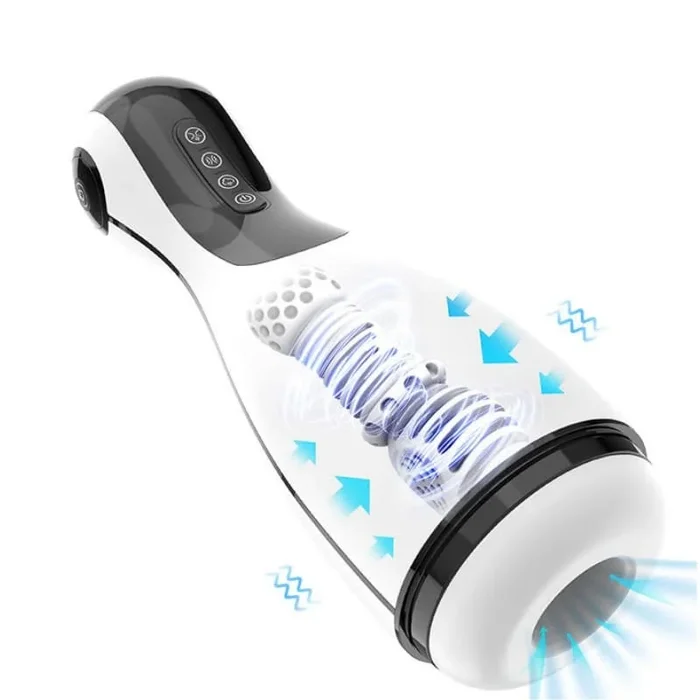 Lovesvibe 3 in 1 Male Masturbators Cup with 10 Vibration 3 Sucking 3D Realistic Textured One-Click Climax Adult Sex Toys