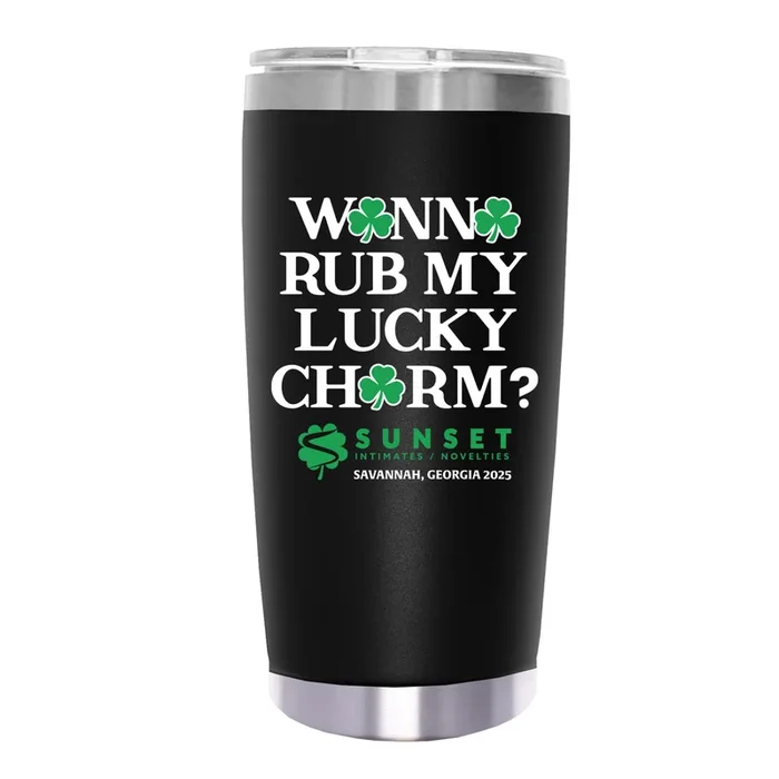 LUCKYCHARM003-2025 – 20oz TUMBLER – BLACK