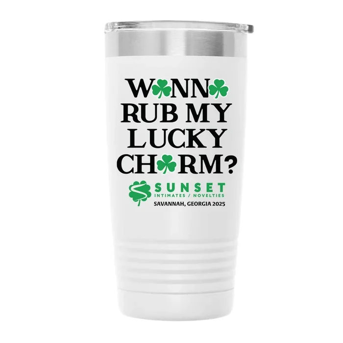 LUCKYCHARM003-2025 – 20oz TUMBLER – WHITE