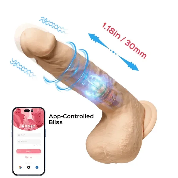 Luis Thrusting Warming Large 8.5″ Realistic App Controlled Dildo