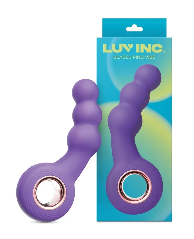 Luv Inc. Beaded Ring Vibrator – Purple
