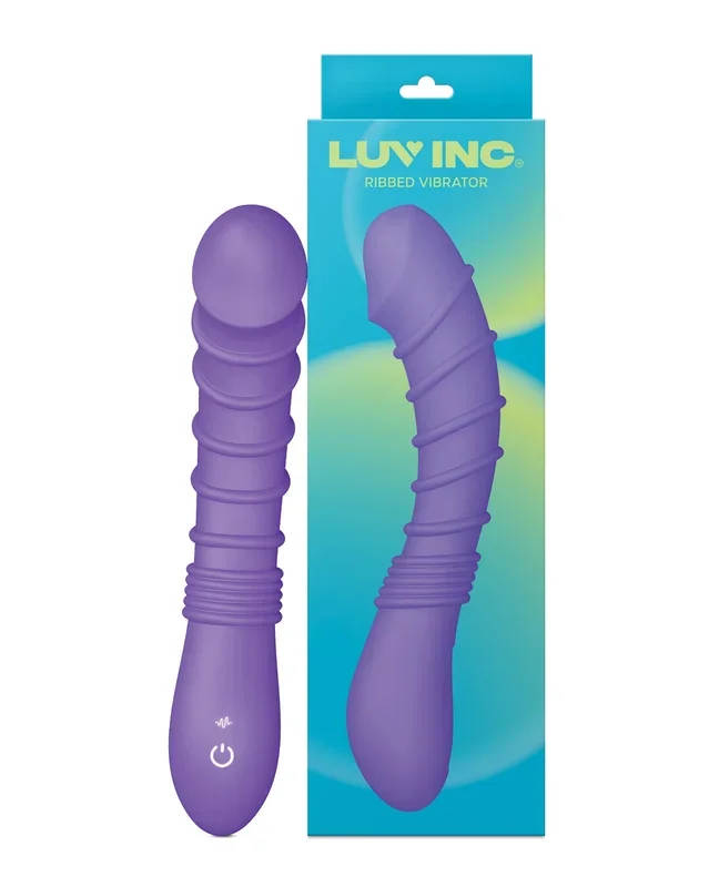 Luv Inc. Ribbed G-Spot Vibrator – Purple