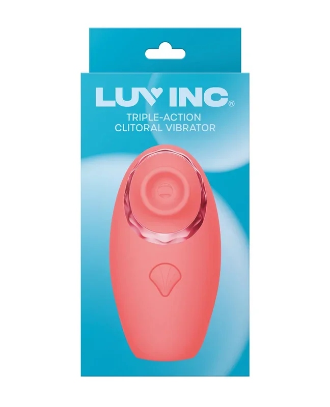 Luv Inc. Triple – Action Clitoral Vibrator – Coral
