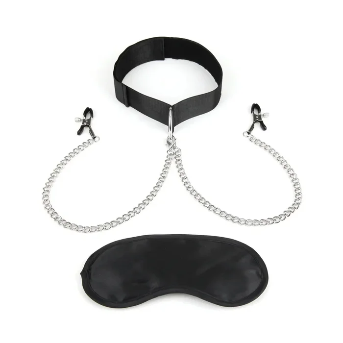 Lux Fetish Collar & Nipple Clamps