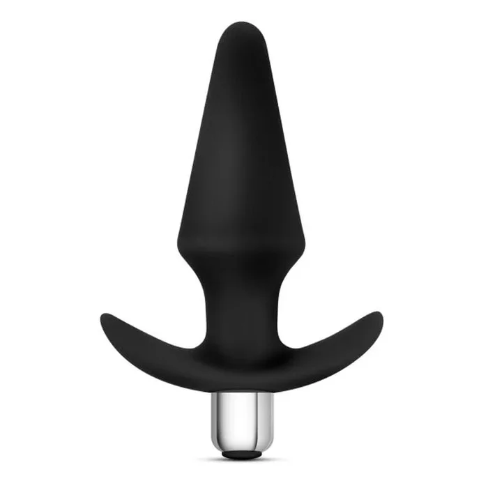 Luxe Discover Black Anal Plug with Vibrating Bullet 4 Inch