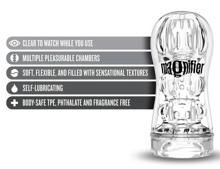M for Men Clear Soft and Wet Magnifier Male Masturbation Aid