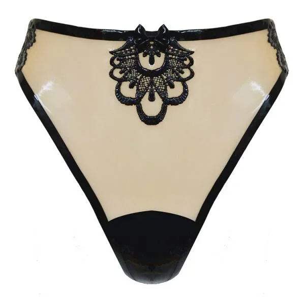 Maia Latex Thong – Black –