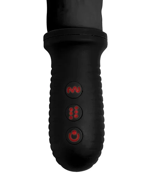Master Series 8X Auto Pounder Vibrating & Thrusting Dildo w/Handle – Black