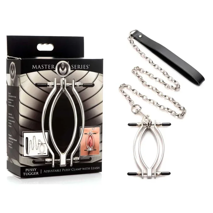Master Series Pussy Tugger Adjustable Pussy Clamp with Leash
