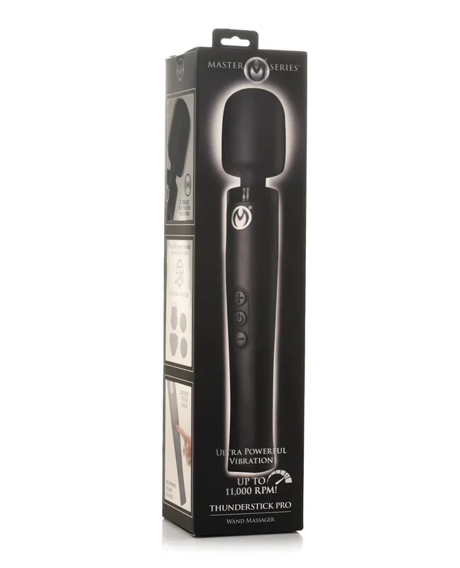Master Series Thunderstick Pro Wand Massager – Black
