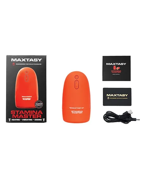 Maxtasy Stamina Master Heat up & Vibrating Stroker – Orange