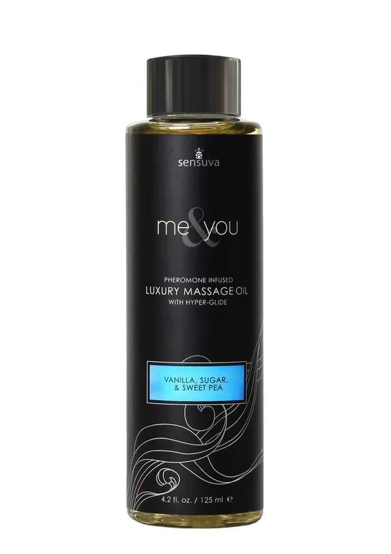Me and You Pheromone Infused Luxury Massage Oil Vanilla Sugar Sweet Pea