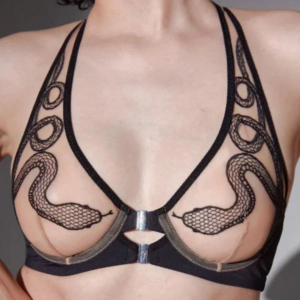 Medusa Bra – Black/Butterscotch –