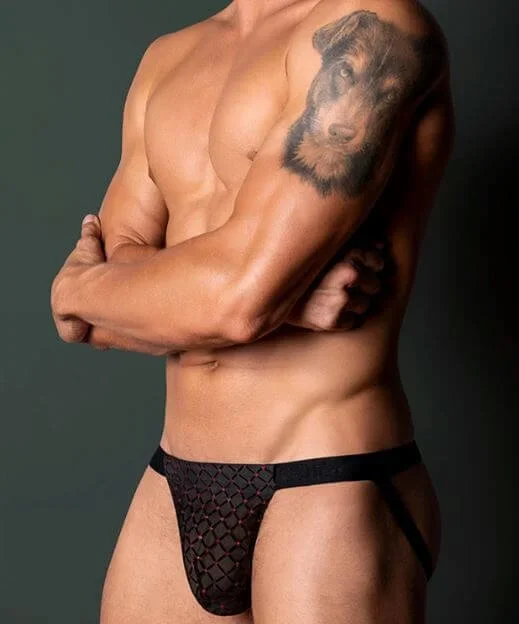 Men’s black Mesh Jock L/XL from the Widow Maker collection by Male Power