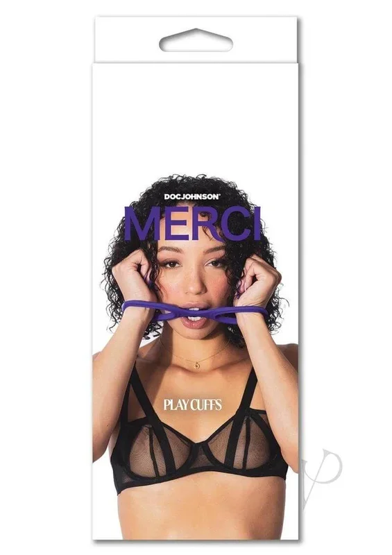 Merci Play Cuffs in Seductive Purple: Explore Bondage Play Safely and Comfortably