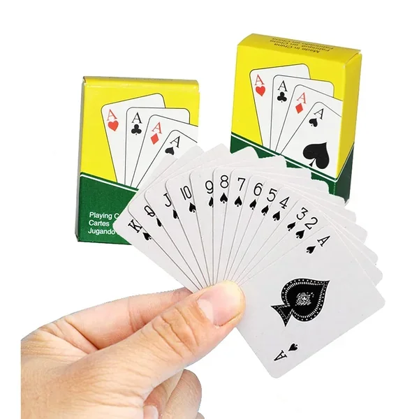 Mini Playing Card, 2 Decks Set Small Casino Poker Game For Kids And Adults,