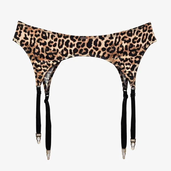 Mirage Garter Belt – Brown/Black –