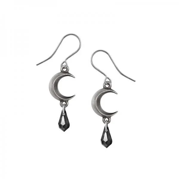 Moon – Black Earrings