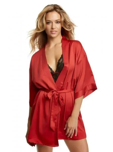 Muse Satin Kimono – Tango Red –