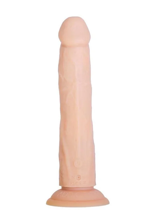 Naked Addiction Rotating and Thrusting Vibrating Rechargeable Silicone Dong with Remote Control