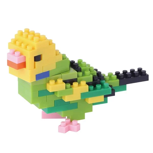 nanoblock – Birds – Budgie Green Opaline, Collection Series Building Kit