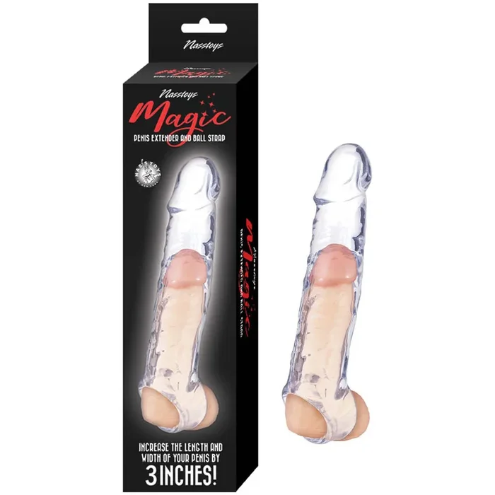 Nasstoys Magic Penis Extender and Ball Strap Clear 6.5 Inch