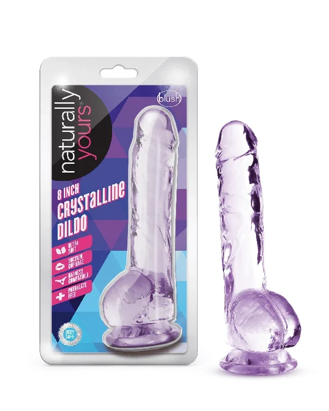 Naturally Yours – 8 Inch Crystalline Dildo – Amethyst