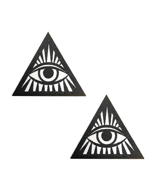 Neva Nude Eye of Providence Pasties – Black/White O/S