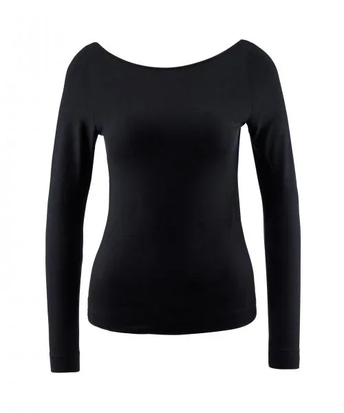 Night Crush Long Sleeve Top – Noir –