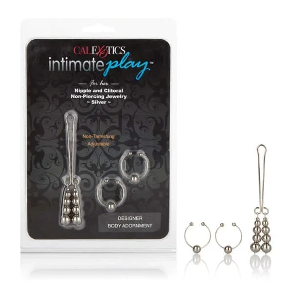 Nipple and Clitoral Non-Piercing Body Jewelry Silver