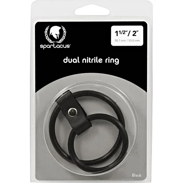 Nitrile Dual Cock Ring – Black