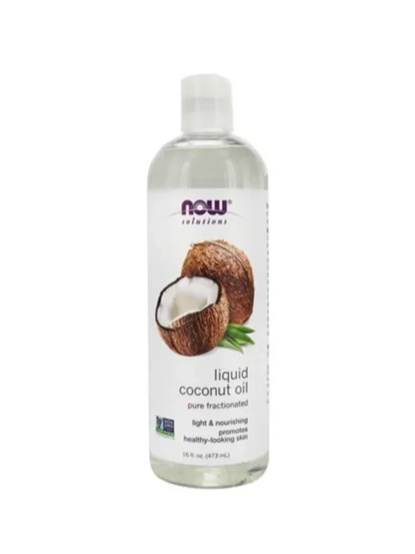 Now Fractionated Liquid Coconut Oil 16oz