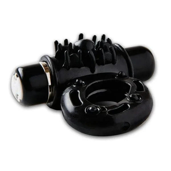 Nu Sensuelle Bullet Ring 7 Function Rechargeable Vibrating Cock Ring – Black