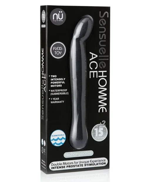 Nu Sensuelle Homme Ace Rechargeable Prostate Massager – Black